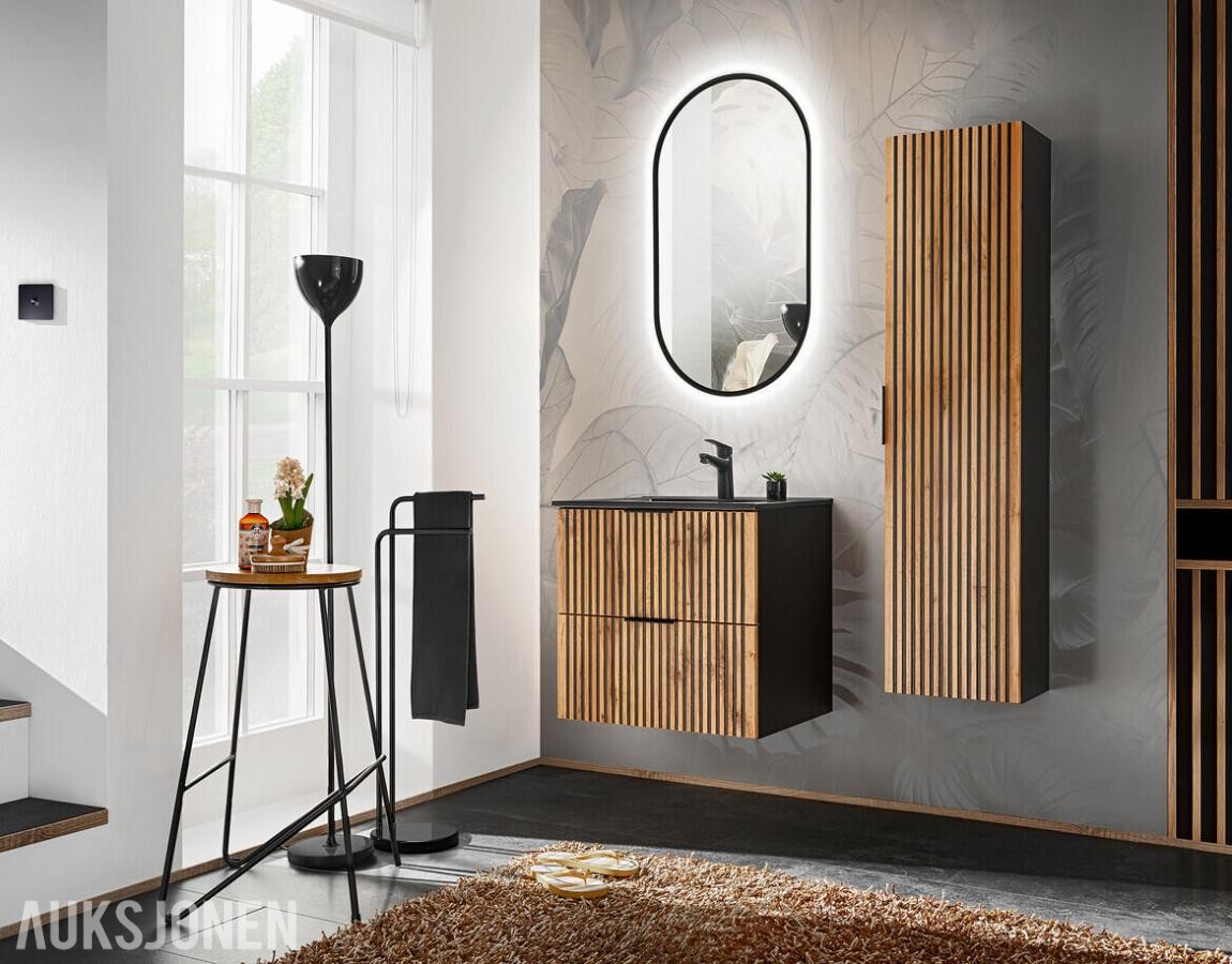 XILO BLACK 60 CM | KOMPLETT MØBELPAKKE TIL BADEROM | UTEN MINSTEPRIS!
